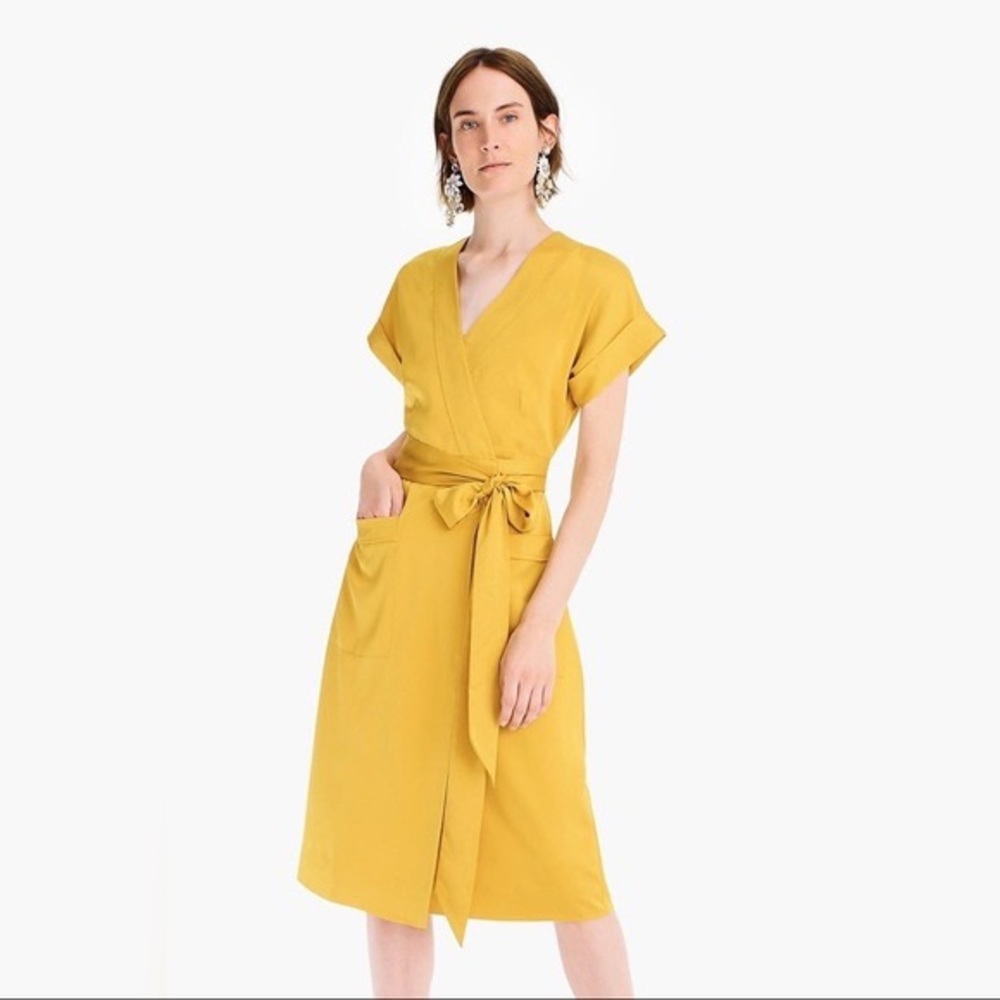 J. Crew Silk Kimono style wrap dress XS